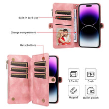 Charger l'image dans la galerie, Casekis Zipper RFID Wallet Phone Case Pink