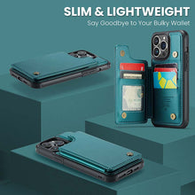 Charger l'image dans la galerie, Casekis RFID Cardholder Wallet Phone Case Green