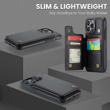 Charger l'image dans la galerie, Casekis RFID Cardholder Wallet Phone Case Black
