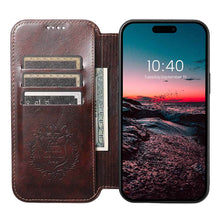 Charger l'image dans la galerie, Casekis Leather Wallet MagSafe Phone Case Brown