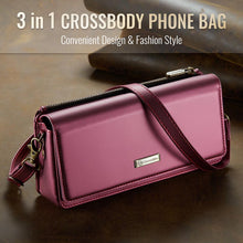 Load image into Gallery viewer, Casekis Multifunctional Leather Crossbody Phone Bag Red