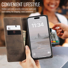 Load image into Gallery viewer, Casekis Retro Wallet Case For iPhone 16 Pro Max