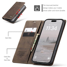 Load image into Gallery viewer, Casekis Retro Wallet Case For iPhone 16 Pro Max
