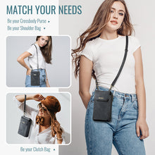 Load image into Gallery viewer, Casekis Crossbody RFID Zipper Phone Bag Black