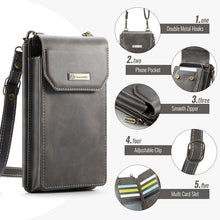 Load image into Gallery viewer, Casekis Crossbody RFID Zipper Phone Bag Coffee