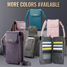 Load image into Gallery viewer, Casekis Crossbody RFID Zipper Phone Bag Coffee