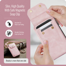 Load image into Gallery viewer, Casekis Crossbody RFID Zipper Phone Bag Pink