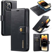 Charger l'image dans la galerie, Casekis Detachable Leather Wallet Phone Case Black