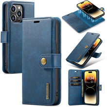 Charger l'image dans la galerie, Casekis Detachable Leather Wallet Phone Case Blue