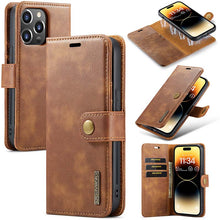Charger l'image dans la galerie, Casekis Detachable Leather Wallet Phone Case Brown