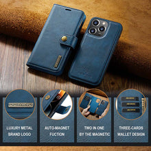 Charger l'image dans la galerie, Casekis Detachable Leather Wallet Phone Case Blue