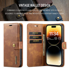 Charger l'image dans la galerie, Casekis Detachable Leather Wallet Phone Case Brown