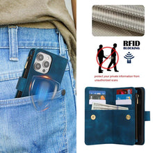 Load image into Gallery viewer, Casekis Crossbody 9 Card Holder Phone Case Navy Blue