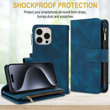 Load image into Gallery viewer, Casekis Crossbody 9 Card Holder Phone Case Navy Blue