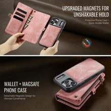 Charger l'image dans la galerie, Casekis Wrist Strap Zipper Wallet Phone Case Pink