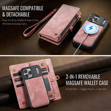 Charger l'image dans la galerie, Casekis Wrist Strap Zipper Wallet Phone Case Pink