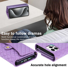 Load image into Gallery viewer, Casekis 7-Slot Foldable Crossbody Wallet Phone Case Purple