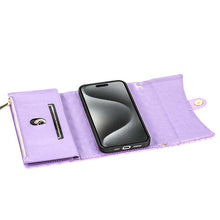 Load image into Gallery viewer, Casekis 7-Slot Foldable Crossbody Wallet Phone Case Purple