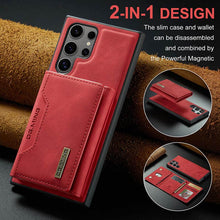 Load image into Gallery viewer, Casekis Magnetic Wallet Detachable Phone Case Red
