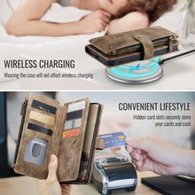 Charger l'image dans la galerie, Casekis Leather Zipper Phone Case Brown