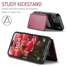 Lade das Bild in den Galerie-Viewer, Casekis RFID Cardholder Wallet Phone Case Red Wine