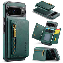 Load image into Gallery viewer, Casekis RFID Magnetic Detachable Leather Wallet Phone Case Green