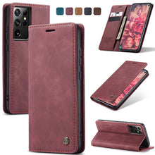 Load image into Gallery viewer, Casekis Carholder Retro Wallet Case For Galaxy S21 Ultra 5G
