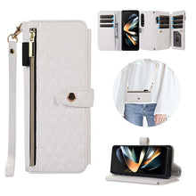 Load image into Gallery viewer, Casekis Crossbody Cardholder Phone Case For Galaxy Z Fold 4 White
