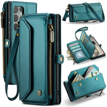 Charger l'image dans la galerie, Casekis Cardholer Zipper Wallet Crossbody Phone Case Green