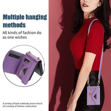 Charger l'image dans la galerie, Casekis Crossbody Strap Leather Magnetic Wallet Case For Galaxy Z Flip 4 5G