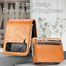 Charger l'image dans la galerie, Casekis Folding Multi-card Leather Case for Galaxy Z Flip 4 5G
