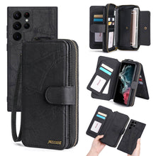 Charger l'image dans la galerie, Casekis Zipper Wallet Detachable Phone Case Black