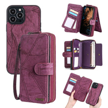 Charger l'image dans la galerie, Casekis Zipper Wallet Detachable Phone Case Red