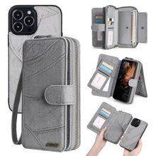 Charger l'image dans la galerie, Casekis Zipper Wallet Detachable Phone Case Gray