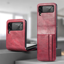 Charger l'image dans la galerie, Casekis Folding Multi-card Leather Case for Galaxy Z Flip 3 5G