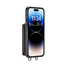 Charger l'image dans la galerie, Casekis Zipper Crossbody Wallet RFID Phone Case Rose Gold