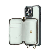 Charger l'image dans la galerie, Casekis Zipper Crossbody Wallet RFID Phone Case White