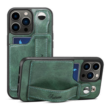 Load image into Gallery viewer, Casekis Wristband Stand Phone Case Green