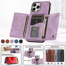 Charger l'image dans la galerie, Casekis Wallet Case Tri-fold Cardholder Phone Case Purple