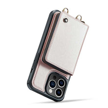 Charger l'image dans la galerie, Casekis Zipper Crossbody Wallet RFID Phone Case Rose Gold