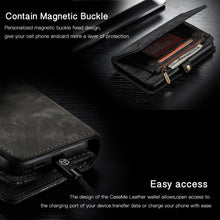 Load image into Gallery viewer, Casekis Zipper Wallet PU Leather Case Black
