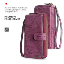 Charger l'image dans la galerie, Casekis Zipper Wallet Detachable Phone Case Red