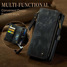 Charger l'image dans la galerie, Casekis Wrist Strap Zipper Wallet Phone Case Black