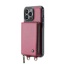 Charger l'image dans la galerie, Casekis Zipper Crossbody Wallet RFID Phone Case Red
