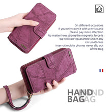 Charger l'image dans la galerie, Casekis Zipper Wallet Detachable Phone Case Red