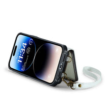Charger l'image dans la galerie, Casekis Zipper Crossbody Wallet RFID Phone Case White