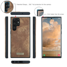 Load image into Gallery viewer, Casekis Zipper Wallet PU Leather Case Brown