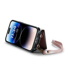 Charger l'image dans la galerie, Casekis Zipper Crossbody Wallet RFID Phone Case Rose Gold