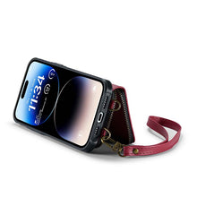 Charger l'image dans la galerie, Casekis Zipper Crossbody Wallet RFID Phone Case Red