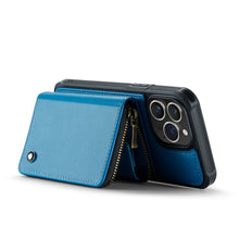 Charger l'image dans la galerie, Casekis Zipper Crossbody Wallet RFID Phone Case Blue